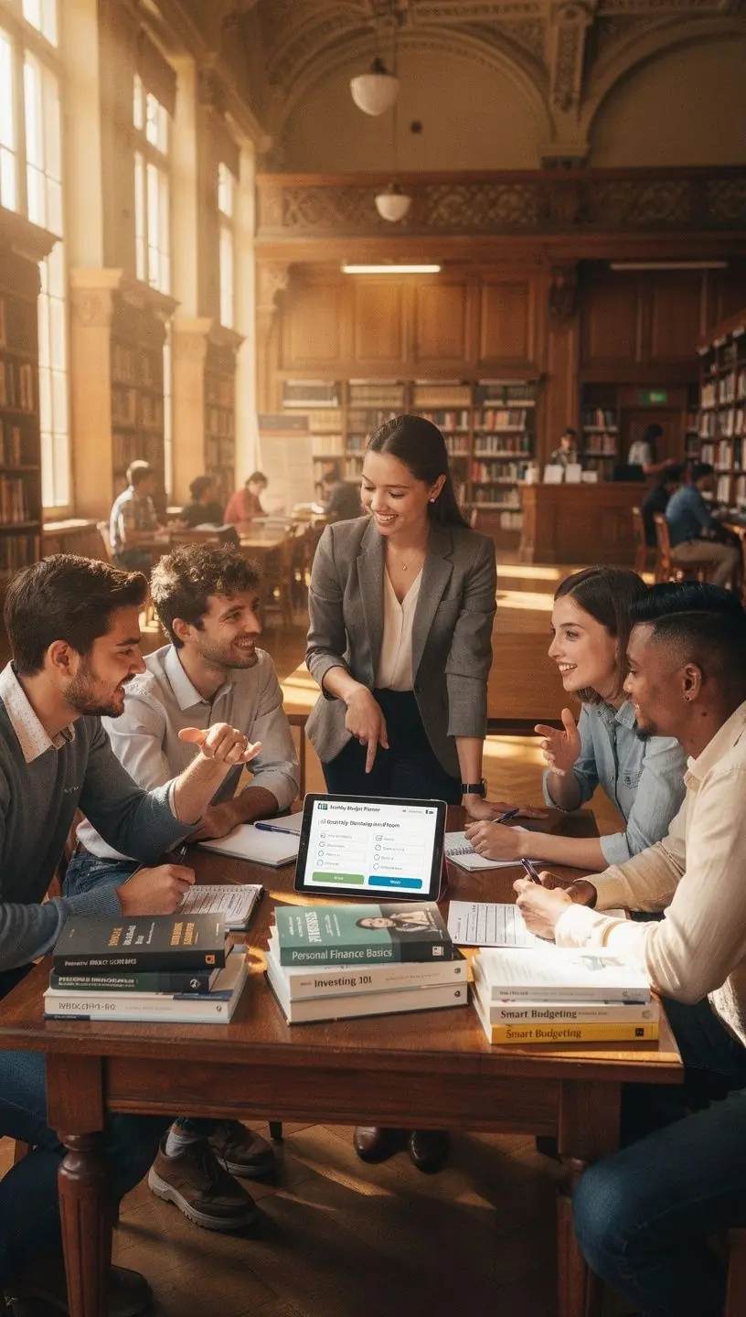 Családi pénzügyi tervezés folyamatát ábrázoló illusztráció.